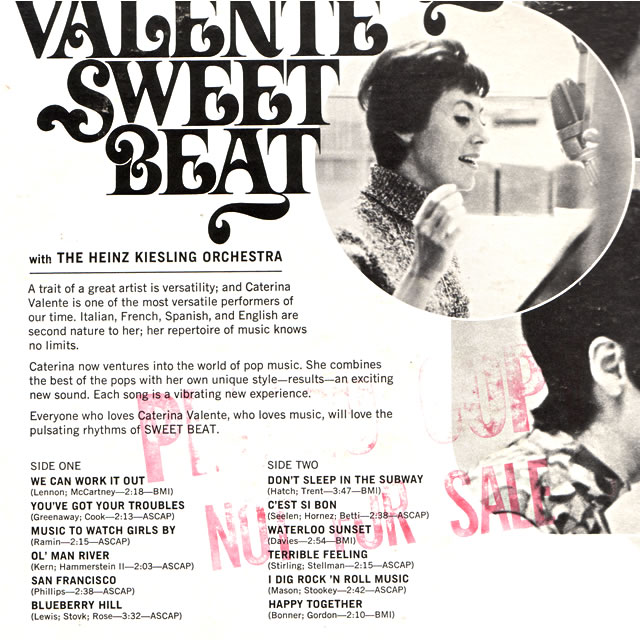 caterina valente sweet beat caterina valente sweet beat レコード通販 soft tempo records caterina valente sweet beat caterina valente sweet beat レコード通販 soft tempo records