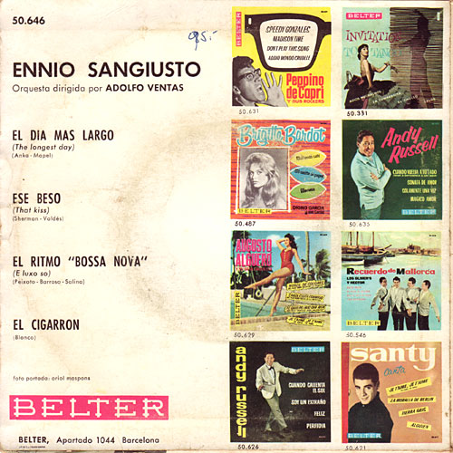 Ennio Sangiusto - Extraños En La Noche / Achumbalelile Ennio Sangiusto - Extraños En La Noche / Achumbalelile