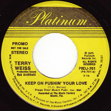 TERRY WEISS / Keep On Pushin' Your Love